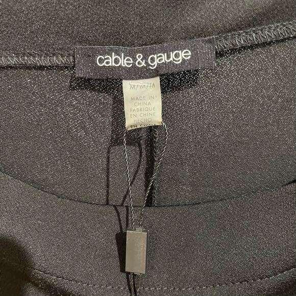 Cable & Gauge Women’s Black Button Shoulder Blouse Size M - Picture 5 of 8